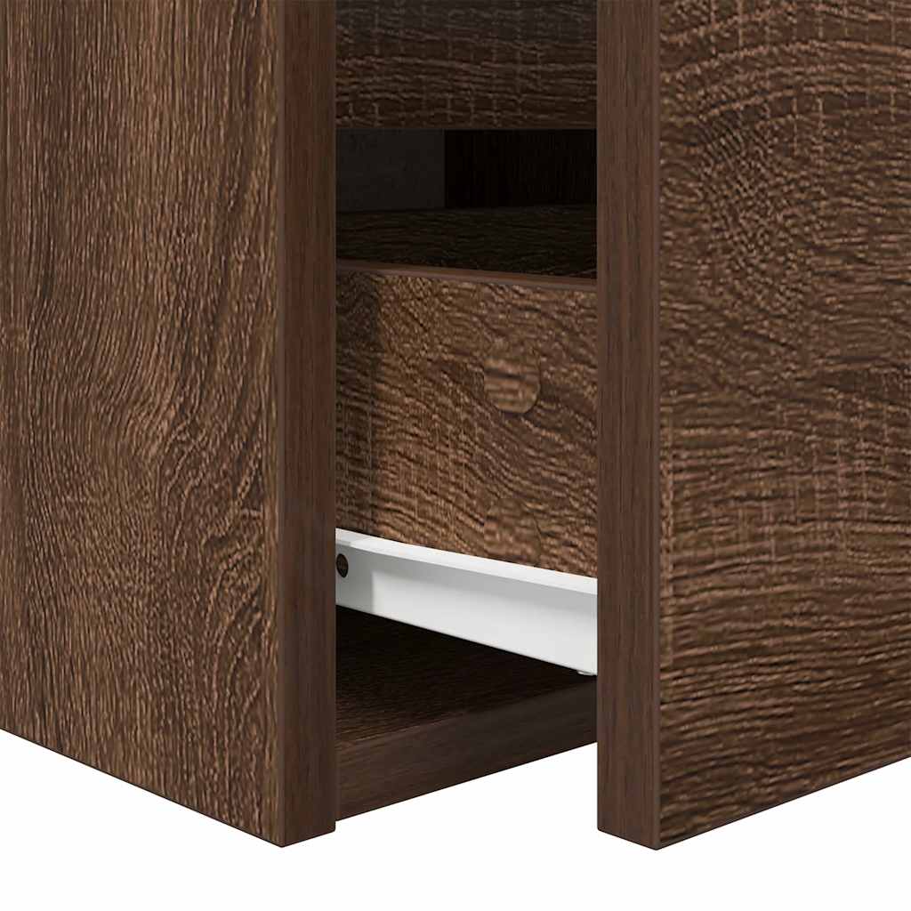 Wand-Nachttische 2 Stk. Braun Eichen-Optik 38x34x40 cm