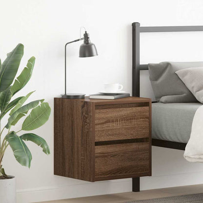 Wand-Nachttische 2 Stk. Braun Eichen-Optik 38x34x40 cm