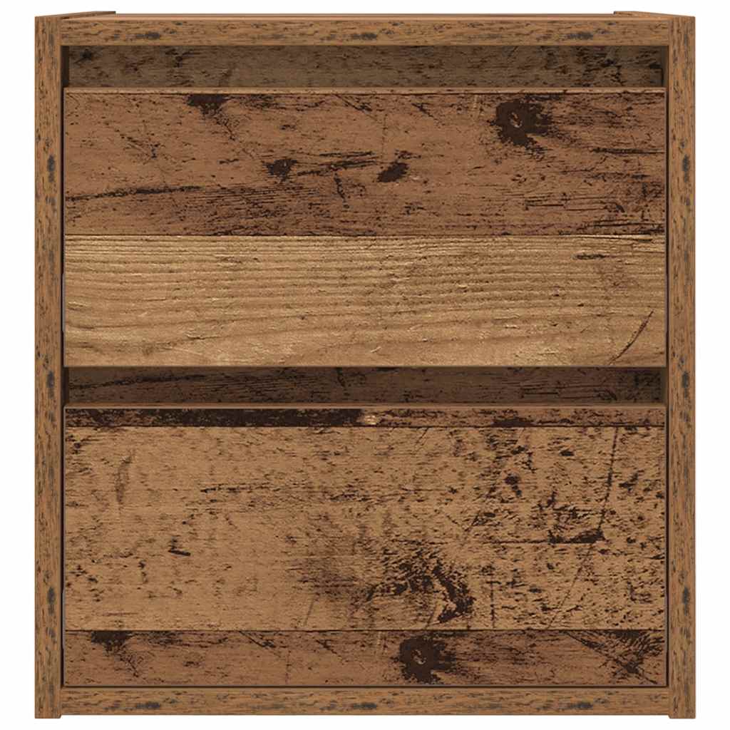 Wand-Nachttisch Altholz-Optik 38x34x40 cm