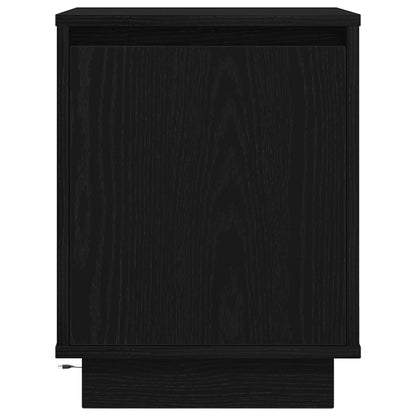 Nachttisch mit LED-Leuchten Schwarz 38x34x50 cm