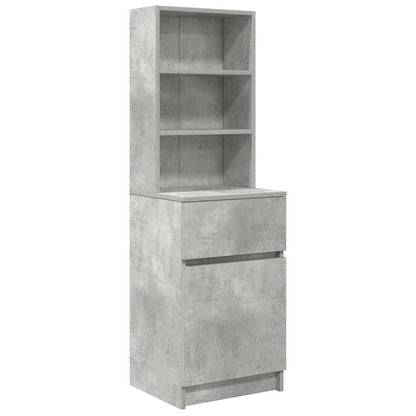 Nachttisch Betongrau 39x35x125 cm Holzwerkstoff
