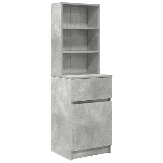 Nachttisch Betongrau 39x35x125 cm Holzwerkstoff