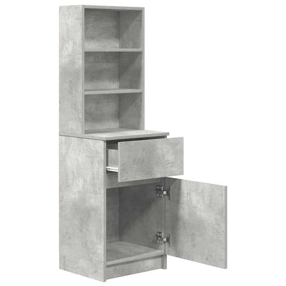Nachttisch Betongrau 39x35x125 cm Holzwerkstoff