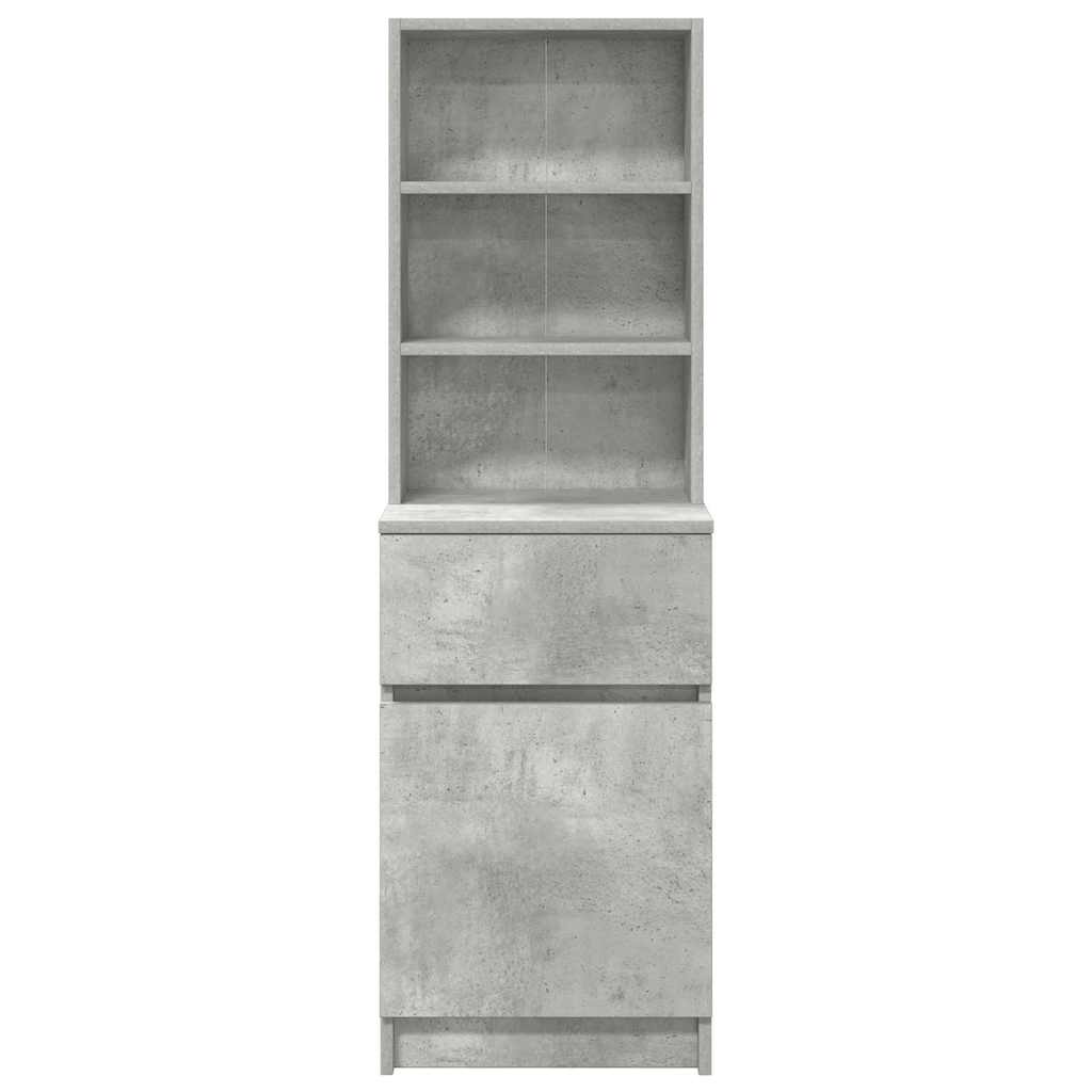 Nachttisch Betongrau 39x35x125 cm Holzwerkstoff