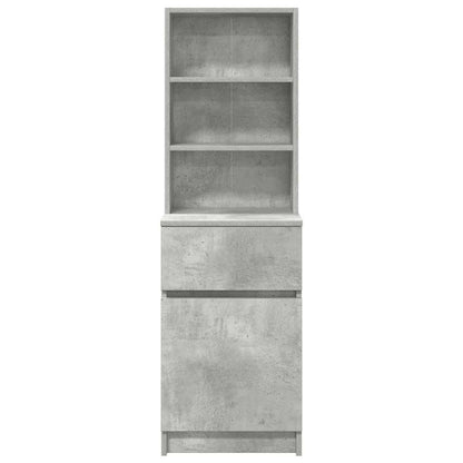 Nachttisch Betongrau 39x35x125 cm Holzwerkstoff