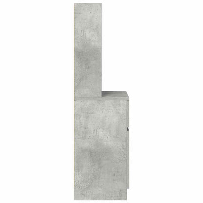 Nachttisch Betongrau 39x35x125 cm Holzwerkstoff