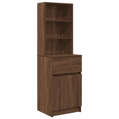 Nachttisch Braun Eichen-Optik 39x35x125 cm Holzwerkstoff