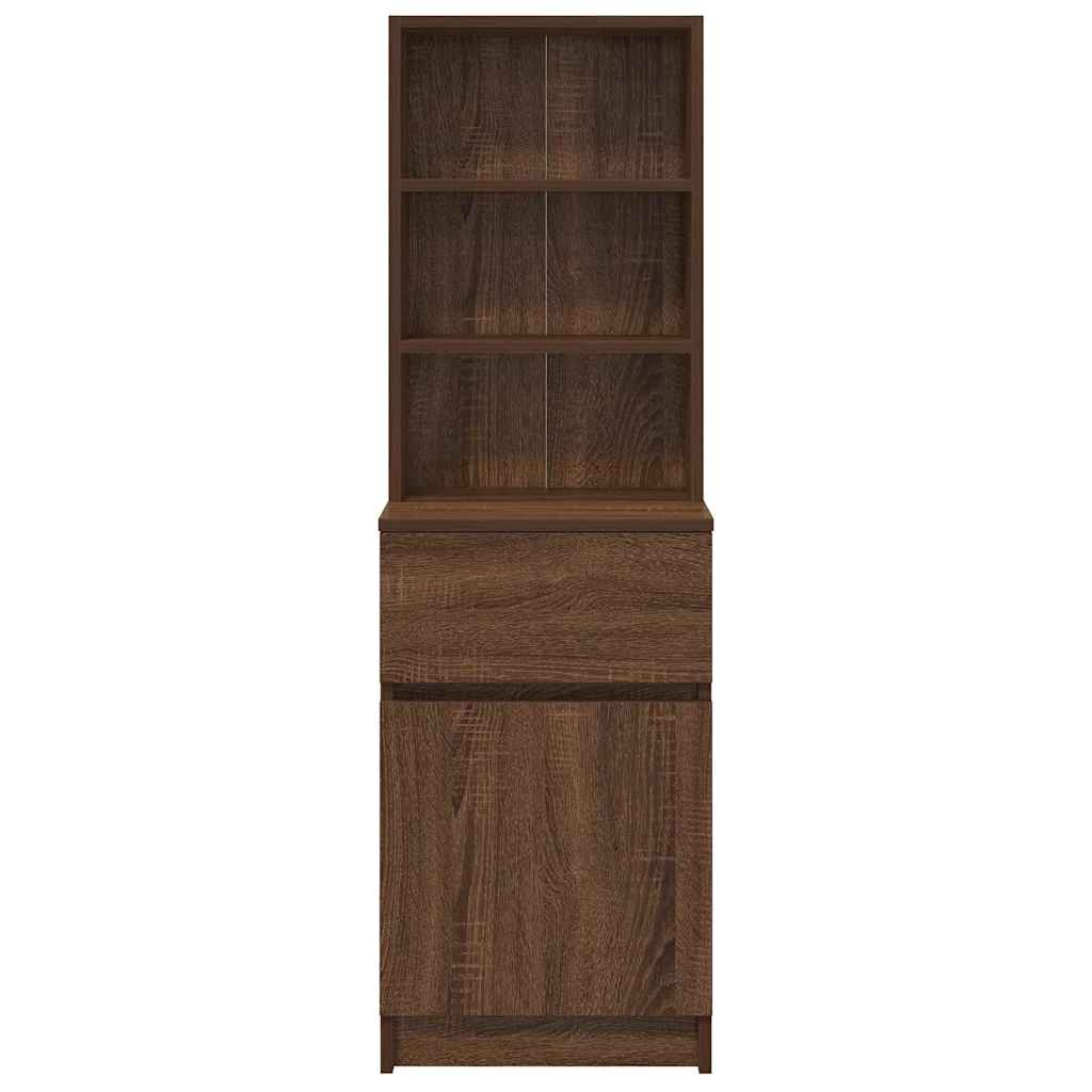 Nachttisch Braun Eichen-Optik 39x35x125 cm Holzwerkstoff