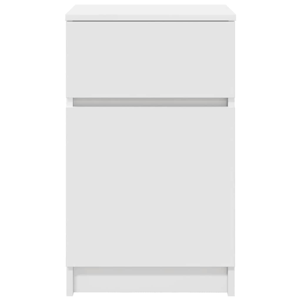 Nachttisch Weiß 39x35x65 cm Holzwerkstoff