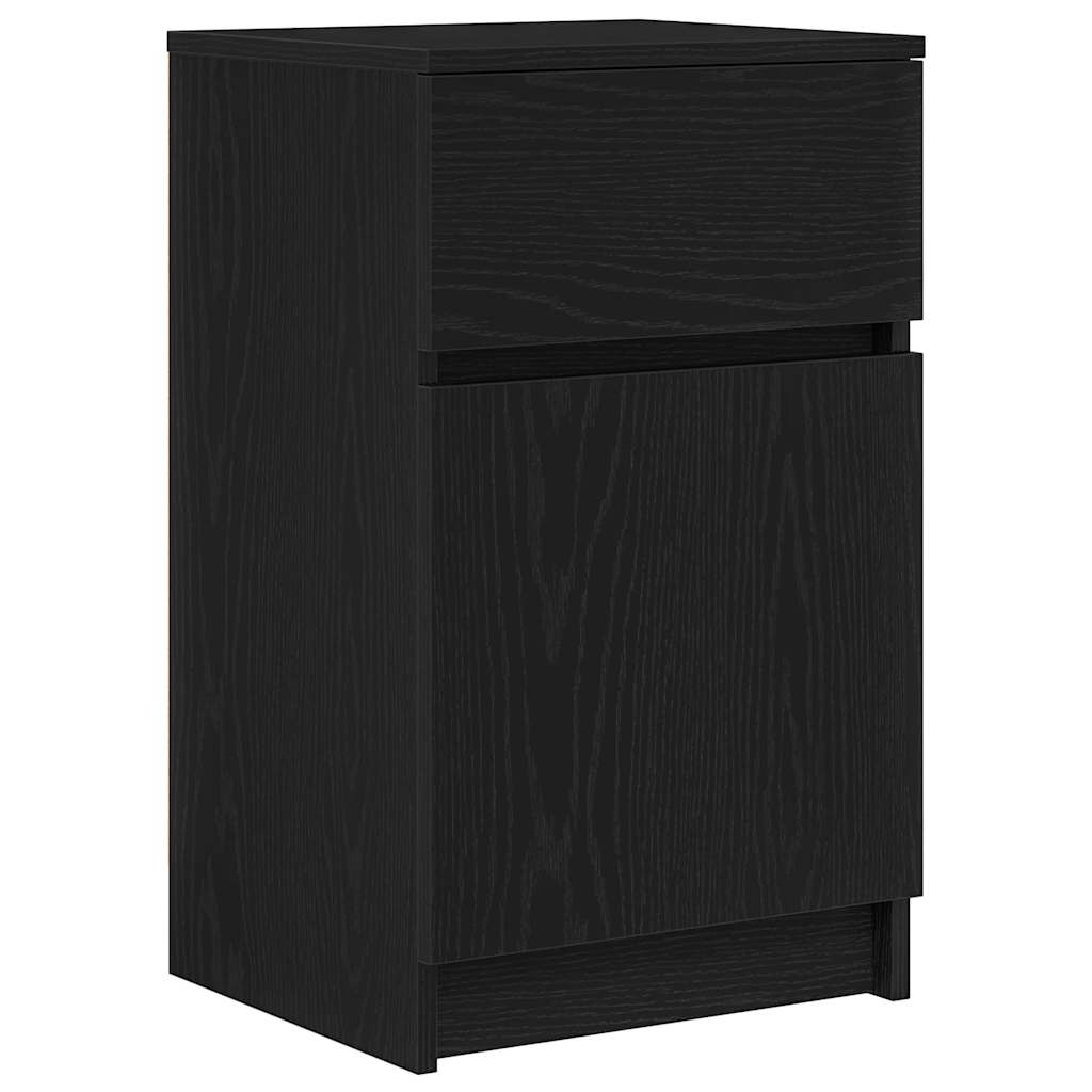 Nachttische 2 Stk. Schwarz 39x35x65 cm Holzwerkstoff