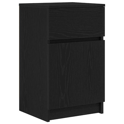 Nachttische 2 Stk. Schwarz 39x35x65 cm Holzwerkstoff