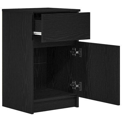Nachttische 2 Stk. Schwarz 39x35x65 cm Holzwerkstoff