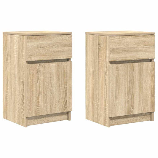 Nachttische 2 Stk. Sonoma-Eiche 39x35x65 cm Holzwerkstoff