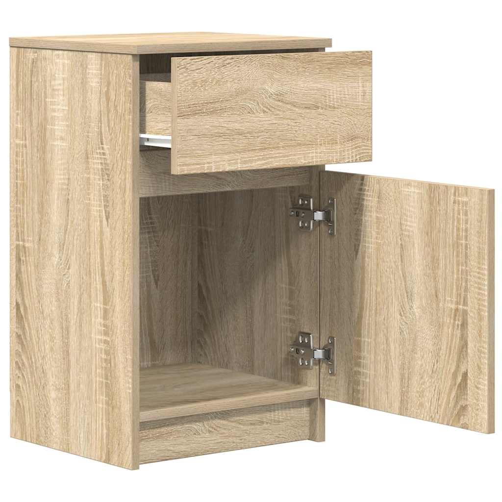 Nachttische 2 Stk. Sonoma-Eiche 39x35x65 cm Holzwerkstoff