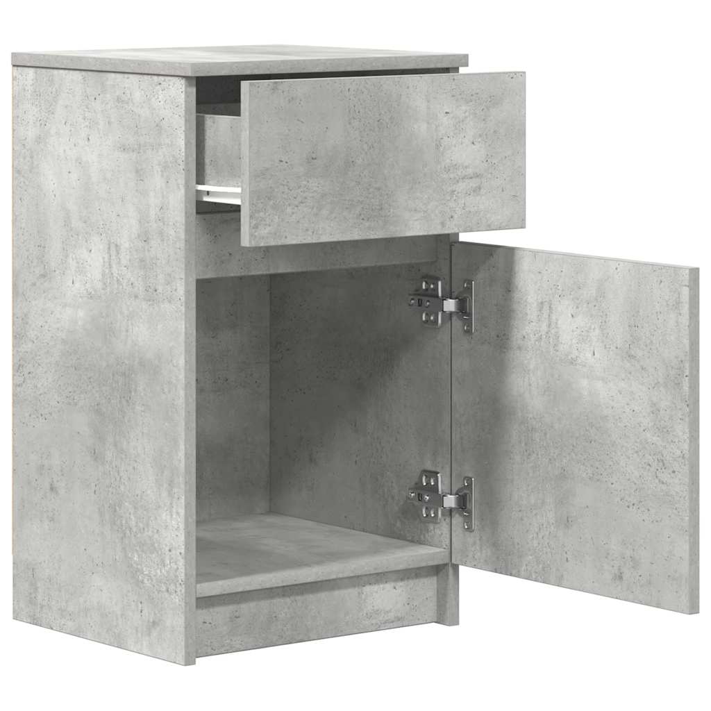 Nachttisch Betongrau 39x35x65 cm Holzwerkstoff