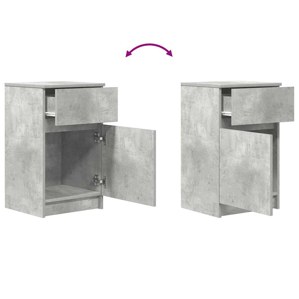 Nachttisch Betongrau 39x35x65 cm Holzwerkstoff