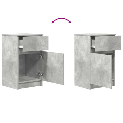 Nachttisch Betongrau 39x35x65 cm Holzwerkstoff