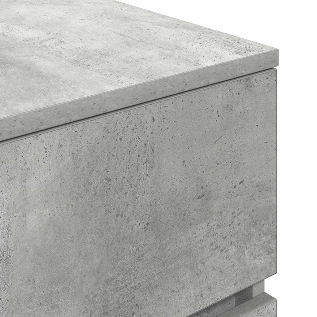 Nachttisch Betongrau 39x35x65 cm Holzwerkstoff