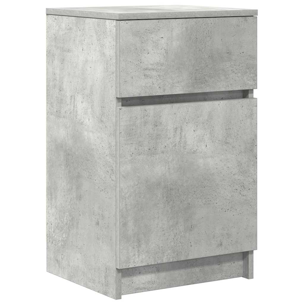 Nachttische 2 Stk. Betongrau 39x35x65 cm Holzwerkstoff