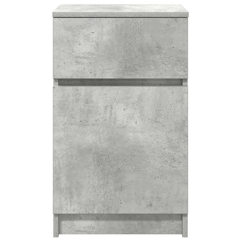 Nachttische 2 Stk. Betongrau 39x35x65 cm Holzwerkstoff