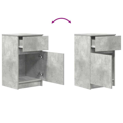 Nachttische 2 Stk. Betongrau 39x35x65 cm Holzwerkstoff