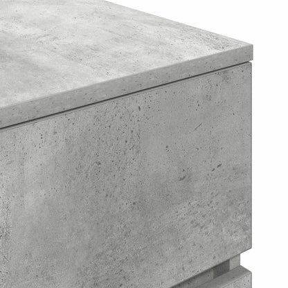 Nachttische 2 Stk. Betongrau 39x35x65 cm Holzwerkstoff