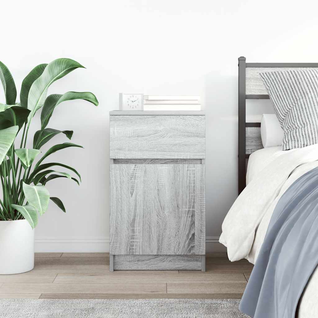 Nachttisch Grau Sonoma 39x35x65 cm Holzwerkstoff