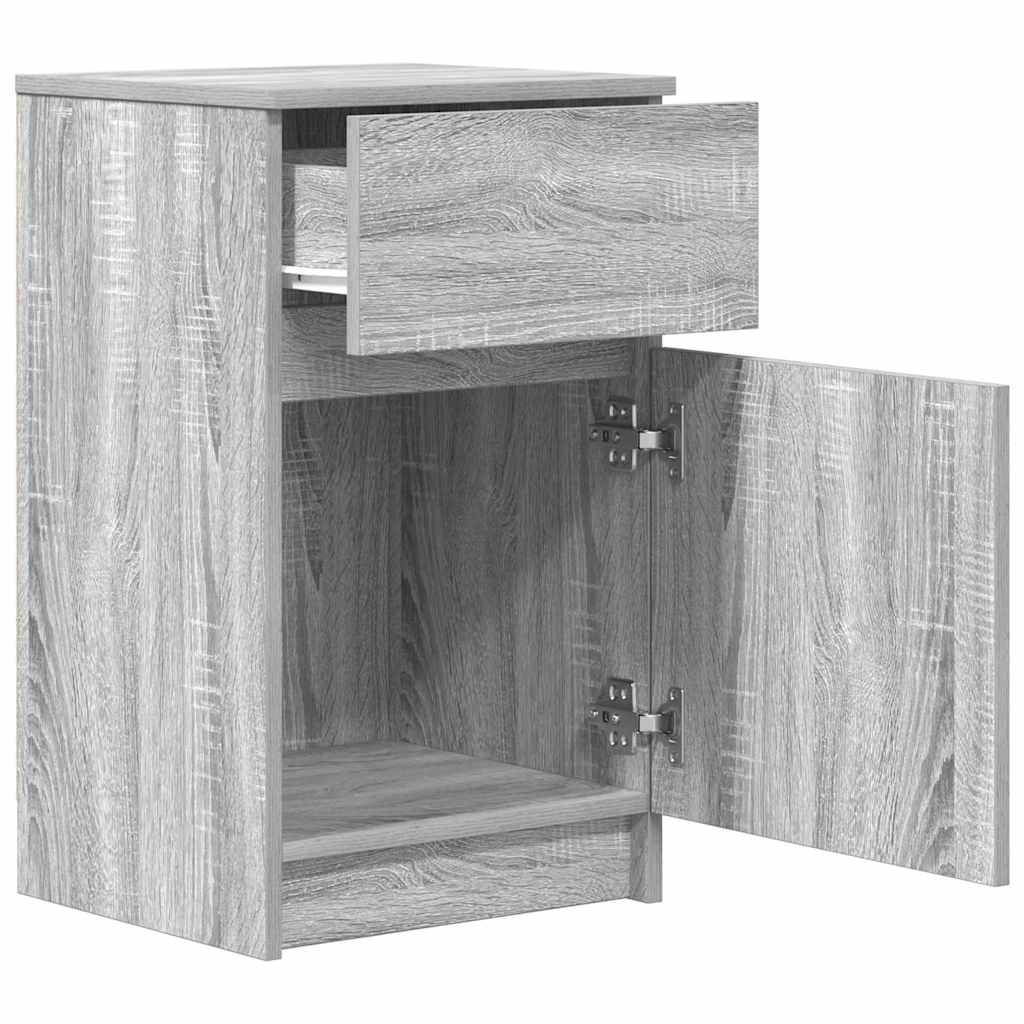 Nachttisch Grau Sonoma 39x35x65 cm Holzwerkstoff