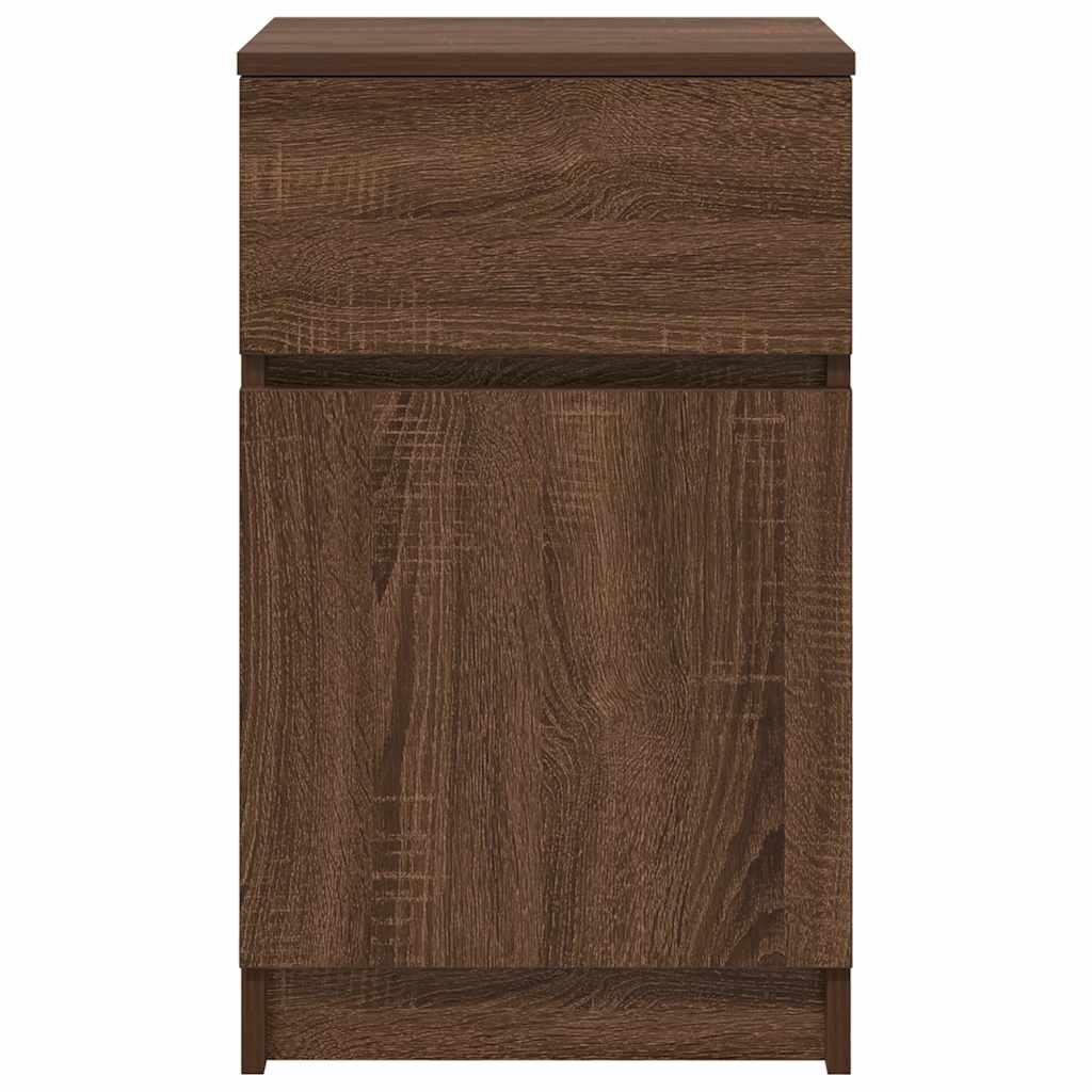 Nachttisch Braun Eichen-Optik 39x35x65 cm Holzwerkstoff