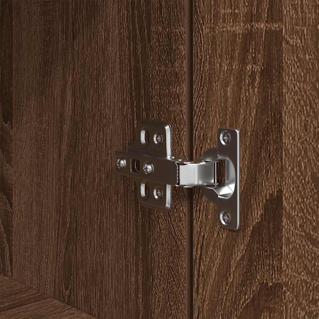 Nachttisch Braun Eichen-Optik 39x35x65 cm Holzwerkstoff