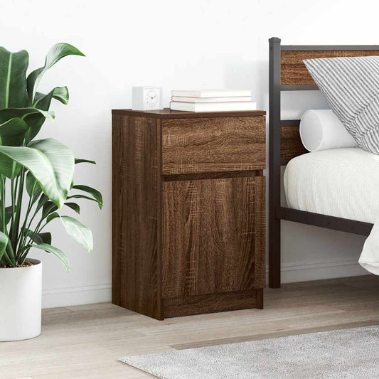 Nachttische 2 Stk. Braun Eichen-Optik 39x35x65 cm Holzwerkstoff