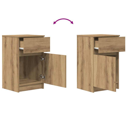 Nachttische 2 Stk. Artisan-Eiche 39x35x65 cm Holzwerkstoff