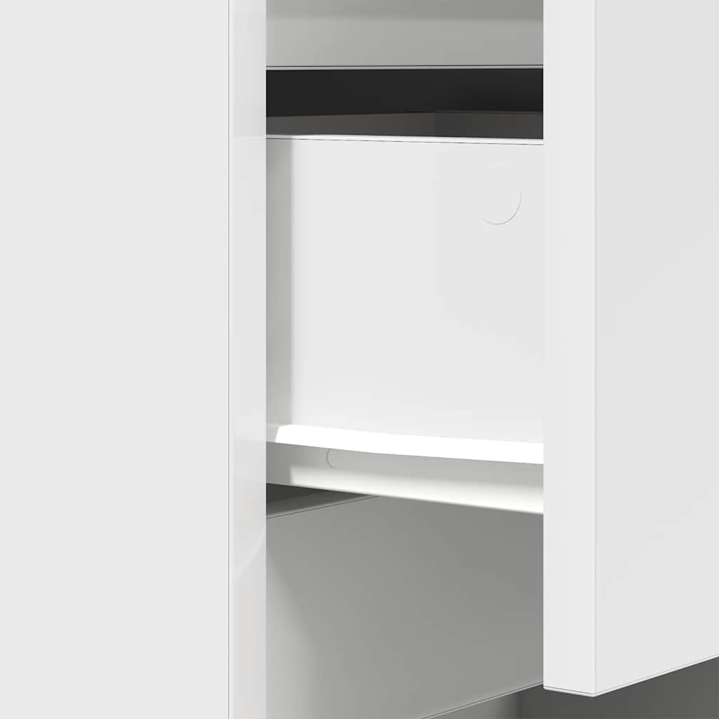 Nachttisch mit 3 Schubladen Weiß 39x35x65 cm
