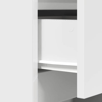 Nachttisch mit 3 Schubladen Weiß 39x35x65 cm