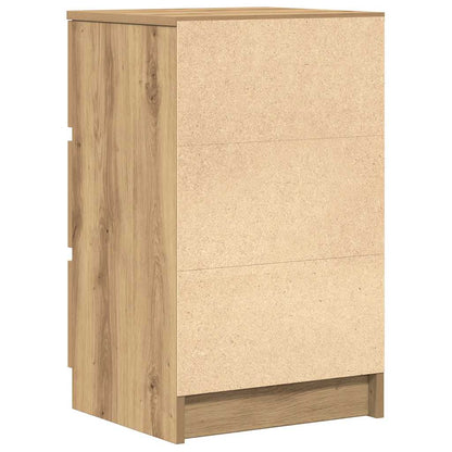 Nachttisch mit 3 Schubladen Artisan-Eiche 39x35x65 cm