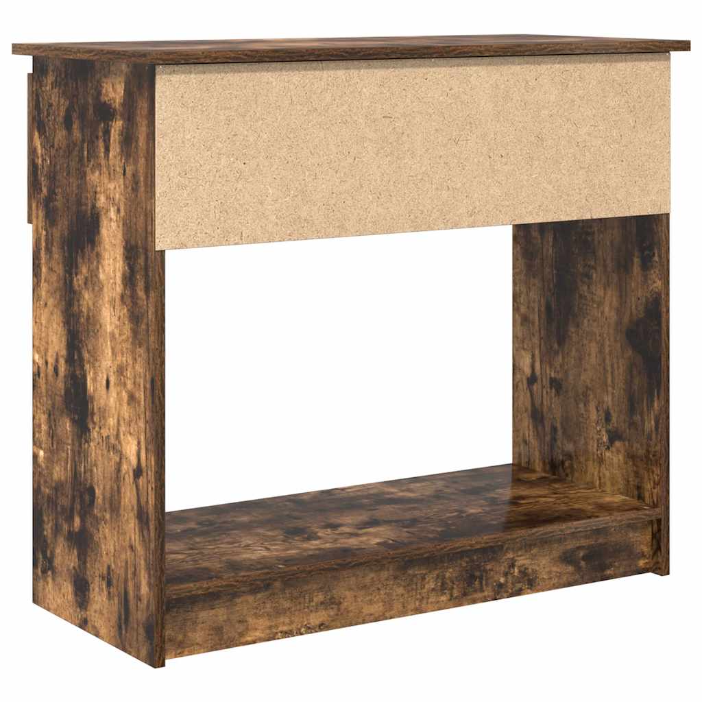 Konsolbord med skuffer røget eg 85,5x38,5x74,5 cm