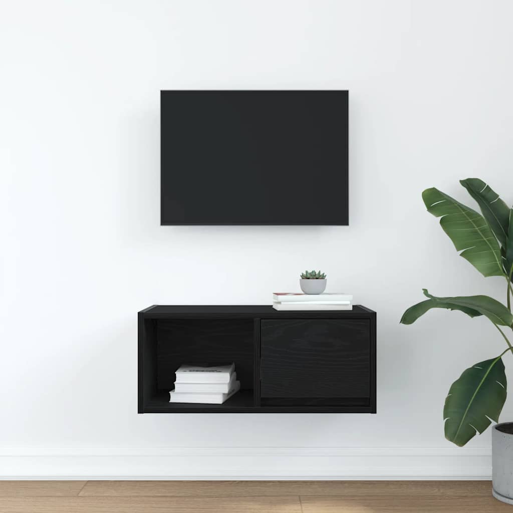TV-skab Sort Eg Look 60x31x25,5 cm Træ Materiale