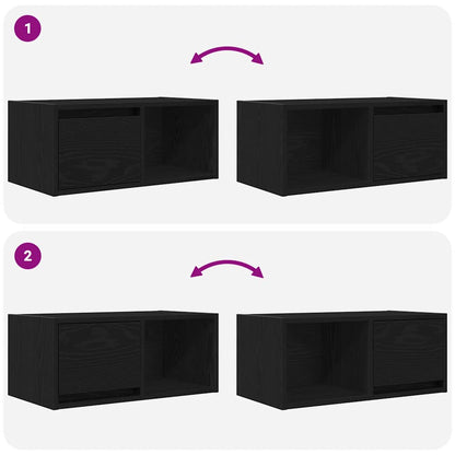 TV-skab Sort Eg Look 60x31x25,5 cm Træ Materiale