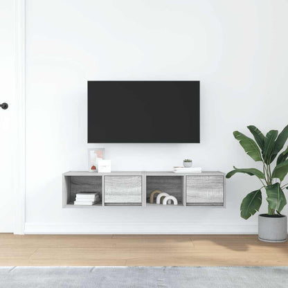 TV-Schränke 2 Stk. Grau Sonoma 60x31x25,5 cm Holzwerkstoff