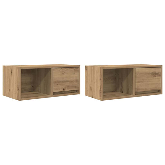 TV-Schränke 2 Stk. Artisan-Eiche 60x31x25,5 cm Holzwerkstoff