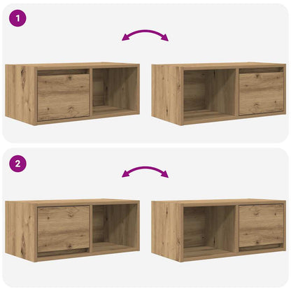 TV-Schränke 2 Stk. Artisan-Eiche 60x31x25,5 cm Holzwerkstoff