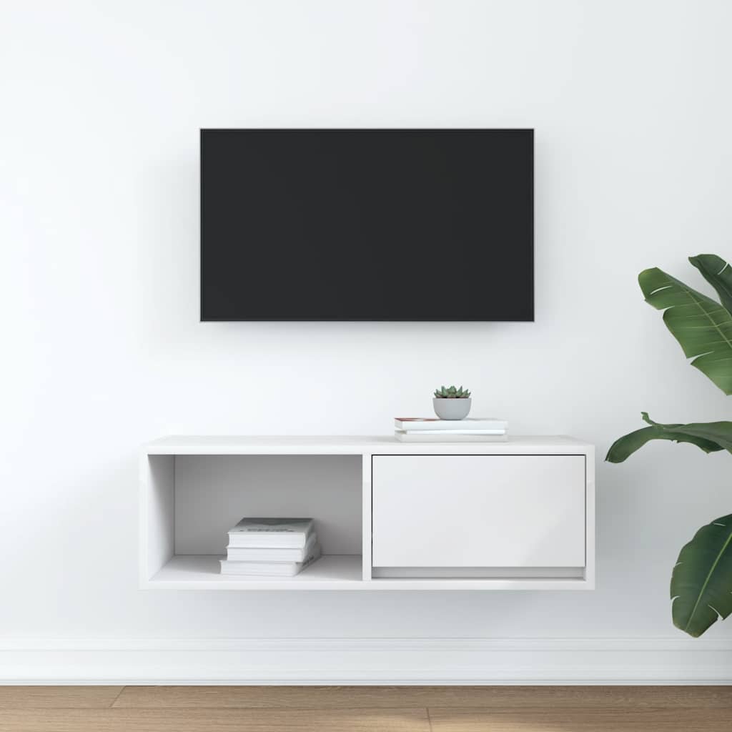 TV-Schrank Weiß 80x31x25,5 cm Holzwerkstoff