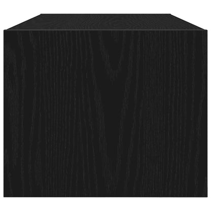 TV-Schrank Schwarz Eichen-Optik 80x31x25,5 cm Holzwerkstoff