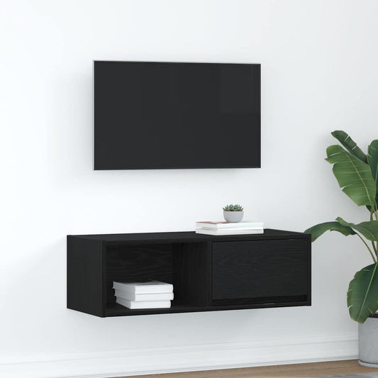 TV-skab Sort Eg Look 80x31x25,5 cm Træ Materiale