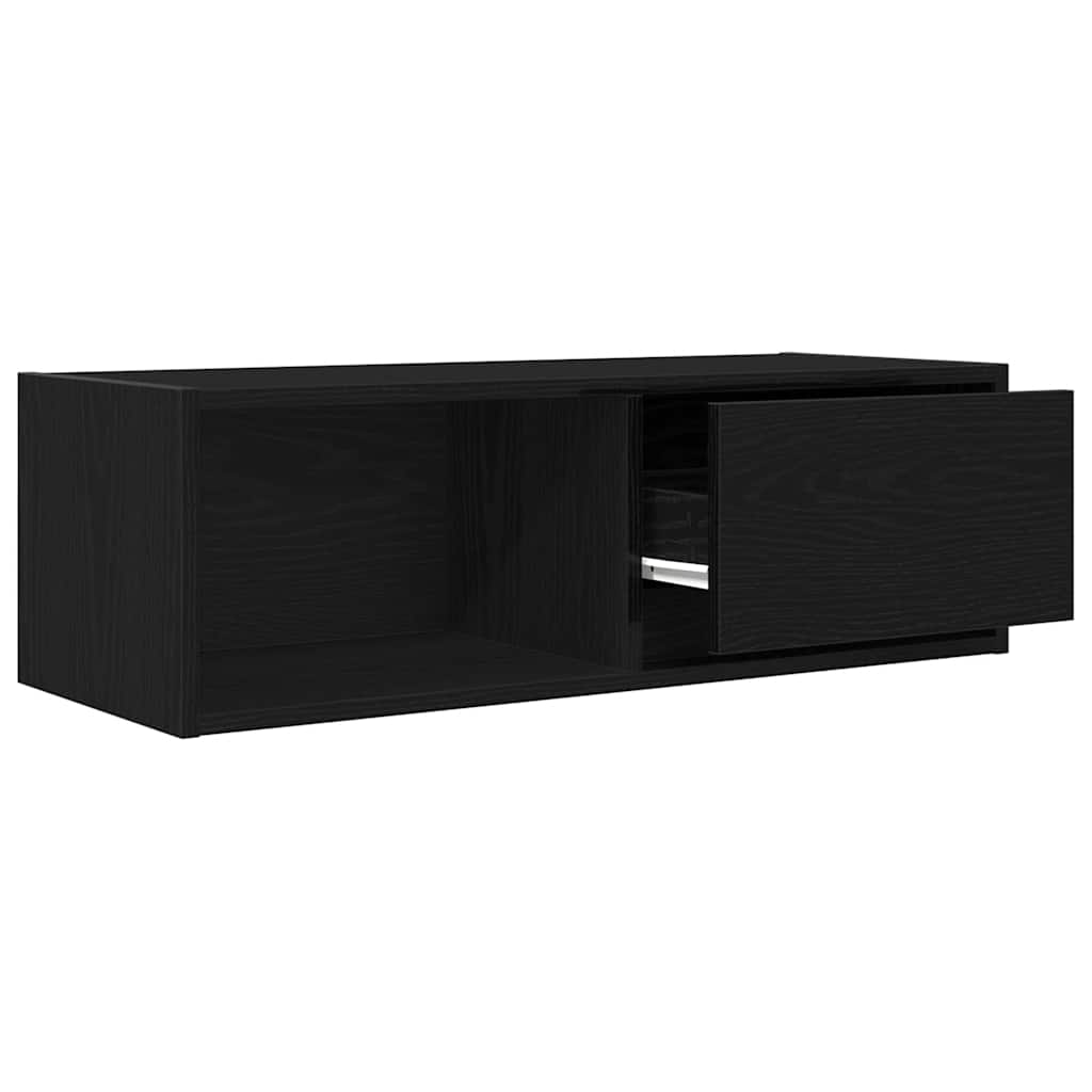 TV-Schränke 2 Stk. Schwarz Eichen-Optik 80x31x25,5 cm
