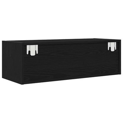TV-Schränke 2 Stk. Schwarz Eichen-Optik 80x31x25,5 cm