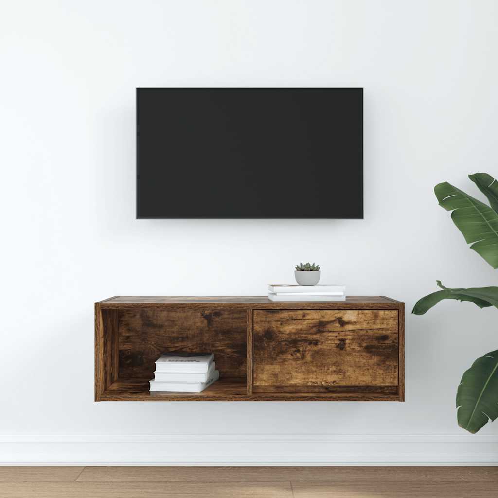 TV-Schrank Räuchereiche 80x31x25,5 cm Holzwerkstoff