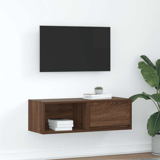 TV-Schrank Braun Eichen-Optik 80x31x25,5 cm Holzwerkstoff