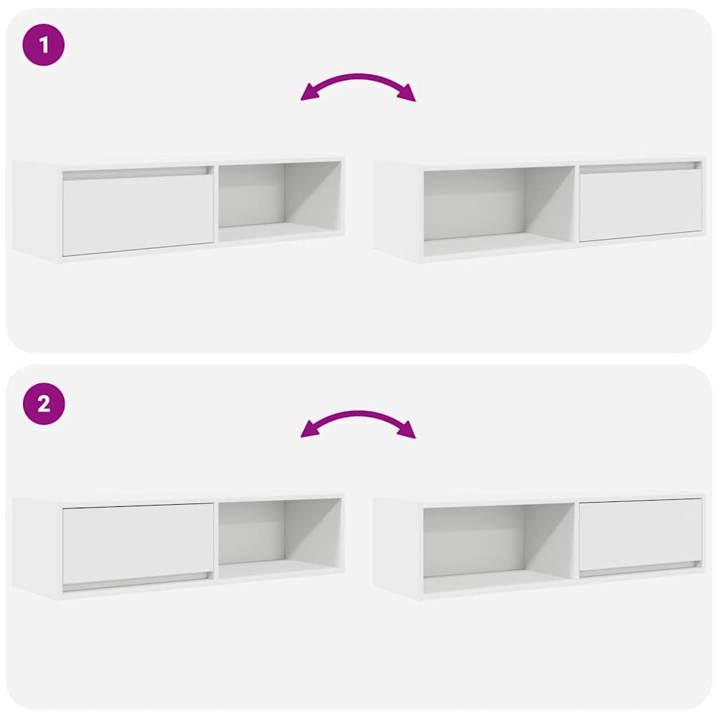 TV-Schrank Weiß 100x31x25,5 cm Holzwerkstoff