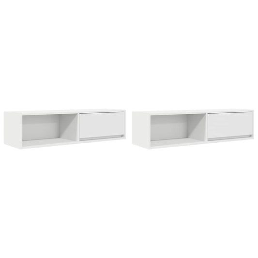 TV-Schränke 2 Stk. Weiß 100x31x25,5 cm Holzwerkstoff